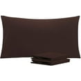 thumbnail image 1 of King Pillowcases Set of 2, 100% Brushed Microfiber, Soft and Cozy, Wrinkle, Fade, Stain Resistant with Envelope Closure, 20 x 40 Inches, Dark Brown, 1 of 6
