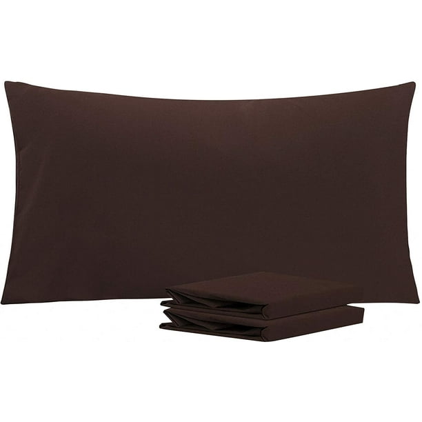 NTBAY Juego de 2 fundas de almohada estándar, 100% microfibra cepillada de 1800 hilos, súper suaves y acogedoras, resistentes a las arrugas, la decoloración y las manchas con cierre de sobre, fundas d