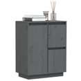 thumbnail image 2 of vidaXL Buffet Gris 60x34x75 cm Pin Massif, 2 of 5