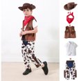 thumbnail image 2 of Kids Cowboy Outfit For Boys Cowboy Outfit Set With Toddler Cowboy Hat Western Themed Roleplay Themed Party Outfits, 2 of 9
