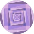 thumbnail image 1 of Ahgly Company Machine Washable Indoor Round Transitional Mauve Purple Area Rugs, 3' Round, 1 of 7