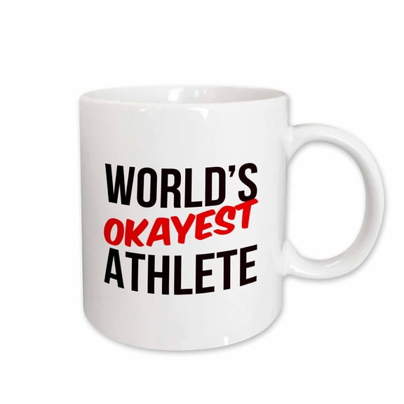 3drose, Worlds Okayest Athlete, 11oz Mug