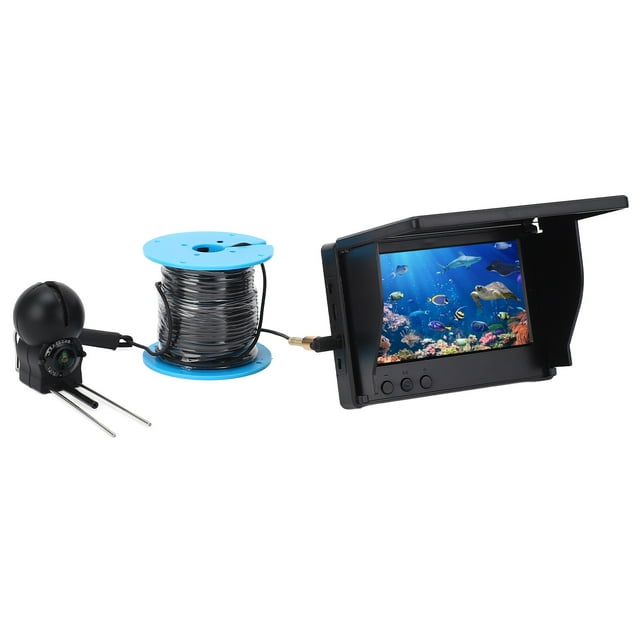 Cámara de Pesca Submarina, Lente Ultra Gran Angular Portátil Cámara de Búsqueda de Pescado Impermeable 4.3in Pantalla de 5000 Mah Batería Para Kayak para Lago