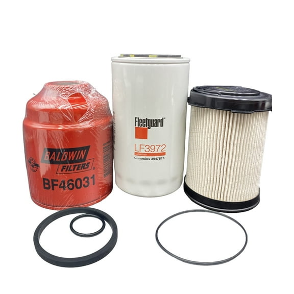 P&F Fuel Filter Kit for Dodge Ram 6.7L Diesel Cummins 2013-2018 RAM 2500, 3500, 4500 - Oil & Fuel Filters