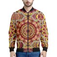 thumbnail image 4 of Chaqueta con estampado 3D bohemio retro para hombre, sudaderas étnicas coloridas con flores, abrigos con cremallera y mangas largas para primavera y otoño, 4 of 4