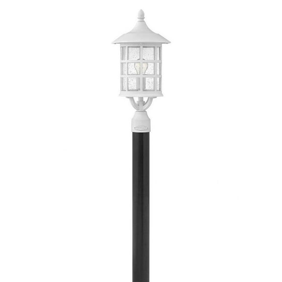 1 Light Large Outdoor Low Voltage Post Top or Pier Mount Lantern Coastal Style 10 inch Wide By 20.5 inch High-Textured White Finish-Incandescent