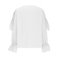 thumbnail image 4 of GigrtiJin Ruffle Front Blouse for Womens V Neck Long Sleeves Solid Color Shirts Casual Loose Fashion Pullover Tops, 4 of 5