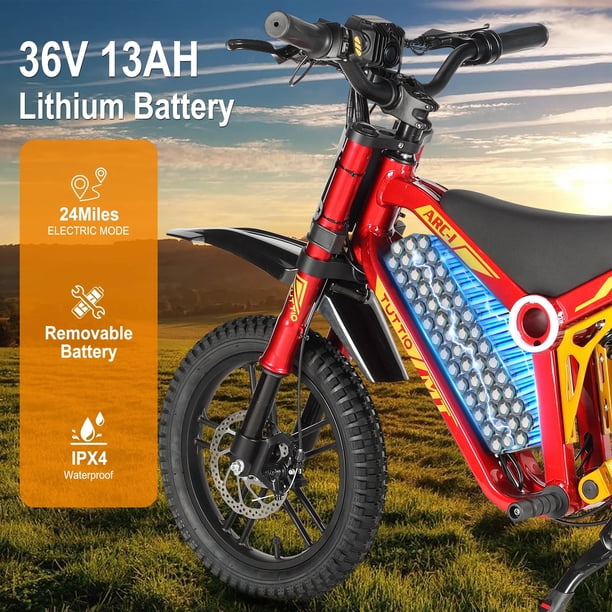 TUTTIO, Electric Dirt Bike, ARC-1, 750W, 22MPH, 16