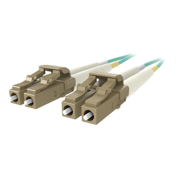Belkin 1M Fiber Optic Cable; 10GB Aqua Multimode LC/LC Duplex, 50/125 OM3 - Patch cable - LC multi-mode (M) to LC multi-mode (M) - 1 m - fiber optic - duplex - 50 / 125 micron - OM3 - aqua