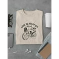 thumbnail image 3 of Life Is An Open Road Lineart T-Shirt Men -Image by Shutterstock, Male Small, 3 of 4