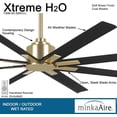 thumbnail image 2 of Minka-Aire F896-65-SBR/CL Xtreme H2O 65" Ceiling Fan, Soft Brass and Coal, 2 of 4