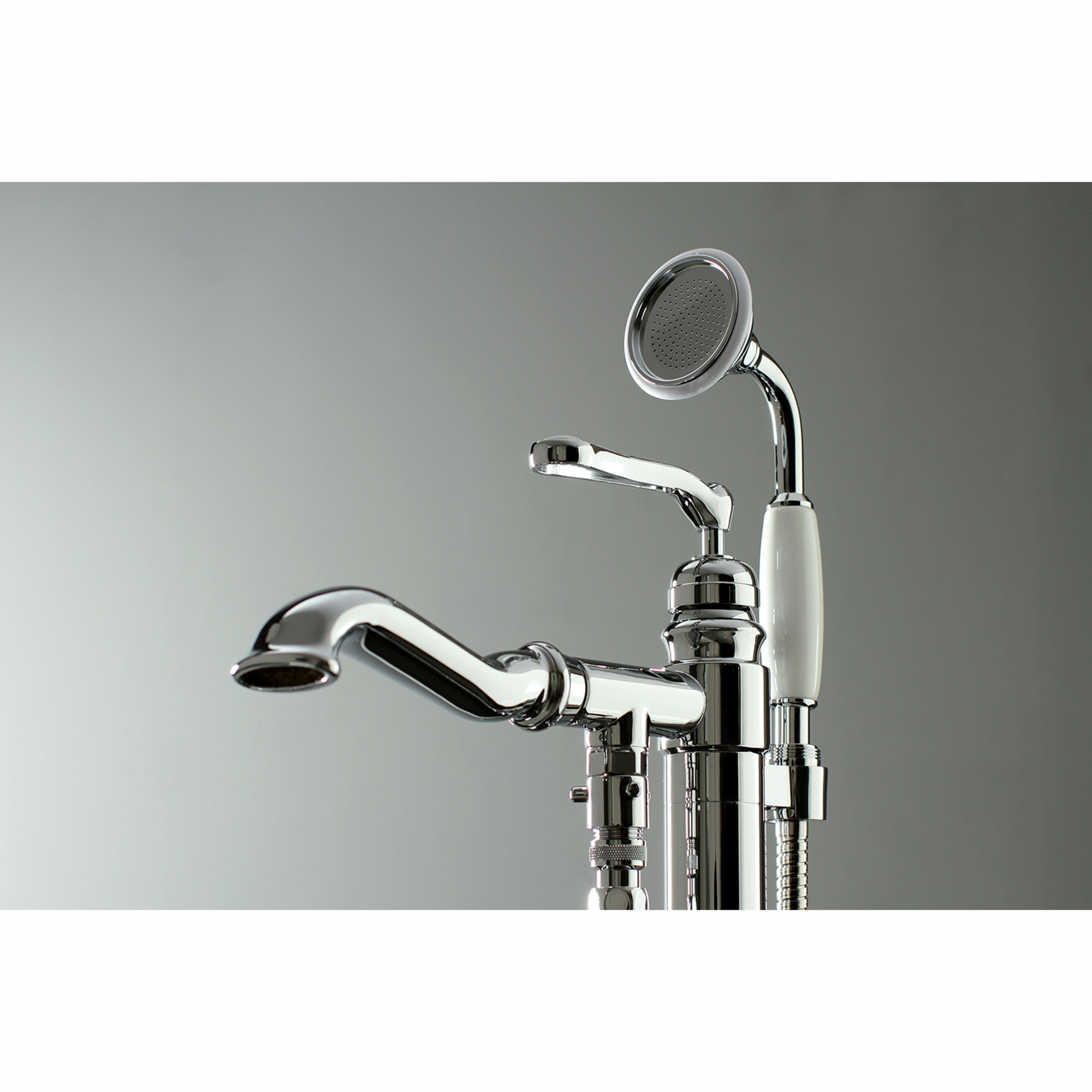 Kingston Brass KS7011RL Royale Freestanding Tub Faucet with Hand Shower, Polished Chrome
