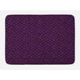 thumbnail image 1 of Abstract Bath Mat, Funky Brush Stroked Crooked Hand Lettering Retro Xoxo Signs Repeating Pattern, Plush Bathroom Decor Mat with Non Slip Backing, 29.5" X 17.5", Purple Black, by Ambesonne, 1 of 2