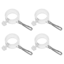Masteelf 4pcs Plastic Flag Pole Ring with Hook Anti Wrap Flagpole Mounting Clip Adjustable Flag Pole Hardware Accessories for Various Outdoor Seasonal Flag
