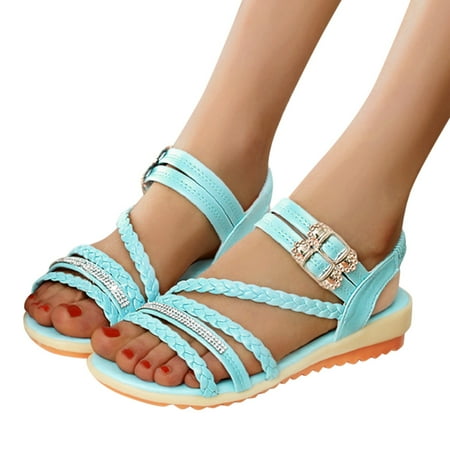 

HIBRO Womens Fashion Wedges Open Toe Knot Beach Shoes Roman Slippers Sandals