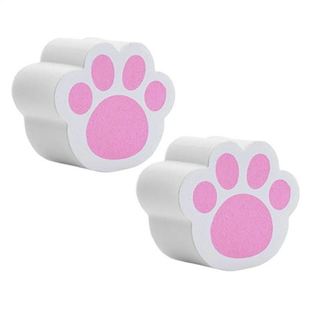 GOOHOCHY Pink Cat Claw Sponge Scrubber for Home Use Made of Polyethylene 2 Pieces