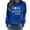 Blue, variant on Azrian Womens Sweatshirts Print T-Shirt Long Sleeve Blouse Round Neck Casual Tops