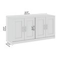 thumbnail image 3 of Bush Hampton Heights 60"W Engineered Wood Buffet Cabinet in White, 3 of 7