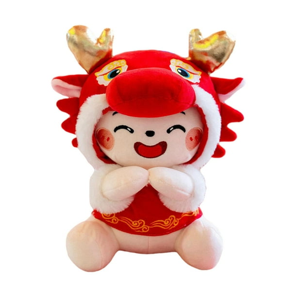 Peluche de dragón chino de 23 cm, bonito juguete para sala de estar. Estilo A