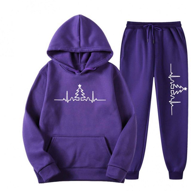 Ensemble Sweat à Capuche et Pantalon pour Femmes Manches Longues Décontracté pour Sports et Mode, Ensemble de Poids à Main pour Femmes