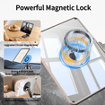 thumbnail image 3 of GKABXY Magnetic Clear iPad Case, Anti-Yellow Shockproof Cover with Strong Magnet Ring, Slim Silicone Bumper, Precise Cutouts for iPad 10th Gen & iPad 11 Inch, Sand Pink, 3 of 8