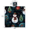 thumbnail image 2 of Christmas Canvas Picnic Blanket Waterproof Foldable Outdoor Mat for Beach Camping, Portable, and Washable - Large Size, Family and Friends Gatherings, 2 of 6