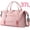 Pink, variant on Duffle Bag for Travel, 37L Expendable Carry on Weekender Duffel, Lightweight Personal Item Bag - Black