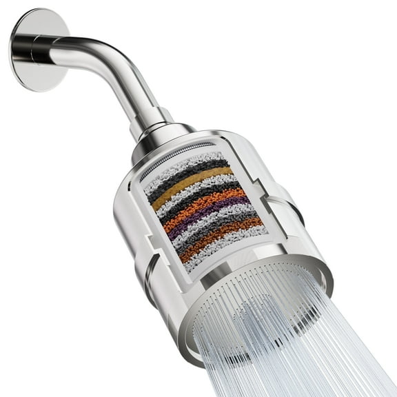 Mist Filtered Shower Head 15-Stage Advanced Water Filtration for Hard Water, Compact