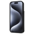 thumbnail image 3 of Wallet Cover for iPhone 15 with Detachable Wrist Strap, Credit Card Slots Holder Magnetic Snap Back PU Leather Kickstand Phone Case for iPhone 15 Girls Women, Black, 3 of 8
