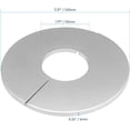 thumbnail image 3 of 2-Pack Stainless Steel Split Wall Flange, 2-Inch (51mm) ID Round Escutcheon Plate for Pipe Cover, Rust-Resistant Post Cover with Mirror Finish, 3 of 7