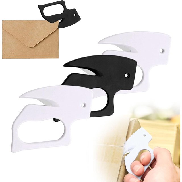 Envelope Opener, New Upgrade Envelope Opener Slitter with Concealed Blade, Envelope Opener for Office, Wrapping Paper Cutter Package Opener Tool (3 PCS)