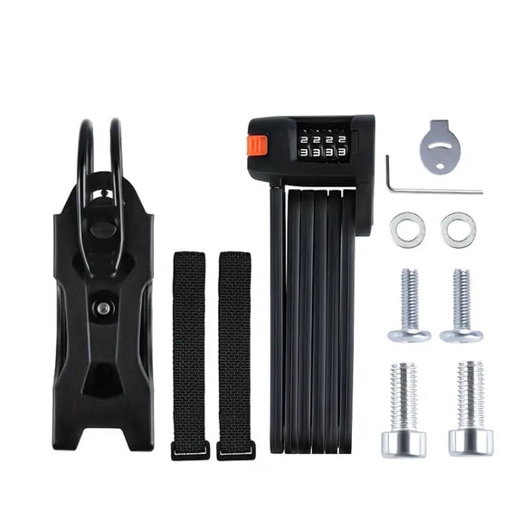 BUCKLOS Portable Mini Anti-Theft Folding Lock for Mountain Road Bikes: Waterproof, Rust-proof, and Four-Digit Combination Lock