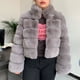 thumbnail image 3 of Abrigo de piel sintética para mujer, chaqueta cálida de alta calidad con cuello levantado, moda de invierno, novedad de 2024, 3 of 5