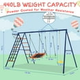 Qhomic 4in1 Swing Sets, 440lbs Heavy Duty AFrame Metal Outdoor Swing