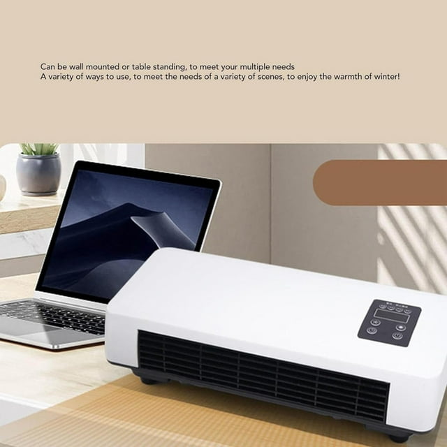 Mini Ventilateur Mural Rideau d'Air 2 en 1 Ventilateur de Bureau Sans Pales Ventilateur Mural Oscillant pour Chambre Ventilateur Circulateur d'Air avec Télécommande pour Maison Bureau Chambre