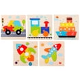 thumbnail image 3 of KAKOWELY Wooden Puzzle Board for Kids Playing Durable and Practical with 5 Different Patterns Assorted Color Portable Size,5.91"X5.91"X0.2", 3 of 4