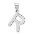 thumbnail image 1 of Diamond2Deal 14K White Gold Bubble Letter R Initial Pendant for Women, 1 of 6