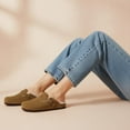 thumbnail image 6 of Cushionaire Hana Womens Fur Clogs | Comfortable Genuine Suede Clogs for Women with Faux Fur Lining | Slip On Potato Shoes with Cork Footbed & Arch Support | Memory Foam, Wide Widths Available, 6 of 17