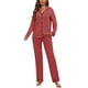 thumbnail image 1 of Conjunto de pijama ZMJ para mujer, manga larga con botones y pantalones largos, 1 of 7