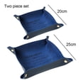 thumbnail image 2 of Valet Tray Desktop Storage Organizer - Multi-Use Leather Catchall Tray Bedside Nightstand Caddy Dice Holder for Keys, Phone, Wallet, Coin, Jewelry, Traveling and More, 2 of 5