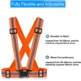 thumbnail image 4 of ENTASSER Reflective Vest Running Gear 2Pack, High Visibility Adjustable Safety Vest for Night Cycling,Jogging,Dog WalkingOrange-red, 4 of 5