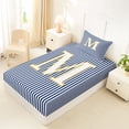 thumbnail image 4 of Erosebridal Letter M Kids Twin Sheet Sets, Modern Abstract Bedding, 3-Piece, 4 of 5