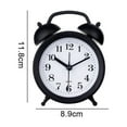 thumbnail image 2 of Mini bonito reloj despertador analógico Retro Vintage con doble campana para niños, sin repetición, funciona con pilas, campana fuerte para personas que duermen mucho, 2 of 5