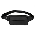 thumbnail image 1 of Hukapapa Bolso de cintura impermeable para deportes de trabajo, para teléfono móvil, para correr, bolso pequeño de moda para hombres, negro, 1 of 5