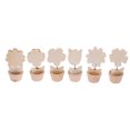thumbnail image 1 of 6 macetas de madera sin terminar para decorar tu escritorio, con pigmento y bolígrafo, para niños (estilo aleatorio)., 1 of 7