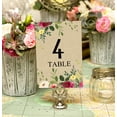 thumbnail image 2 of Darling Souvenir Double Sided Print Burlap Floral Corner Table Numbers Wedding Reception Decorative Table Cards-5" x 7" (1 to 20), 2 of 4