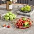 thumbnail image 4 of Btomtd Fruit Bowl and Plate for Living Room Coffee Table, 9.4 inches, Household Candy and Snack Tray for Everyday Placement, Gold, 4 of 8