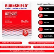 Burnshield معقمة الإسعافات الأولية لخلع الملابس غير العصا للجروح والحرق ، 6-Count
