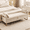 Beige, variant on BaseBeauty 66" Storage Bench for Bedroom, End of Bed Bench with Gold Legs, Black Bench for Bedroom with Arms, Teddy