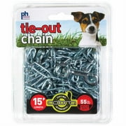 Angle View: 15' Tie-out Chain Medium Duty